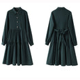 Load image into Gallery viewer, [Mokuyi Series] ★One Piece★ 2color Long Sleeve One Piece Women's Cute Retro Black Green
