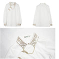 Load image into Gallery viewer, [Kyoto Series] ★China Style Shirt★ Tops Embroidered with Chain Men's White Men's Long Sleeve
