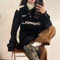 Load image into Gallery viewer, [UATONLINE Series] ★Tops★ 2color Embroidery Alphabet Unisex Men's Black Apricot
