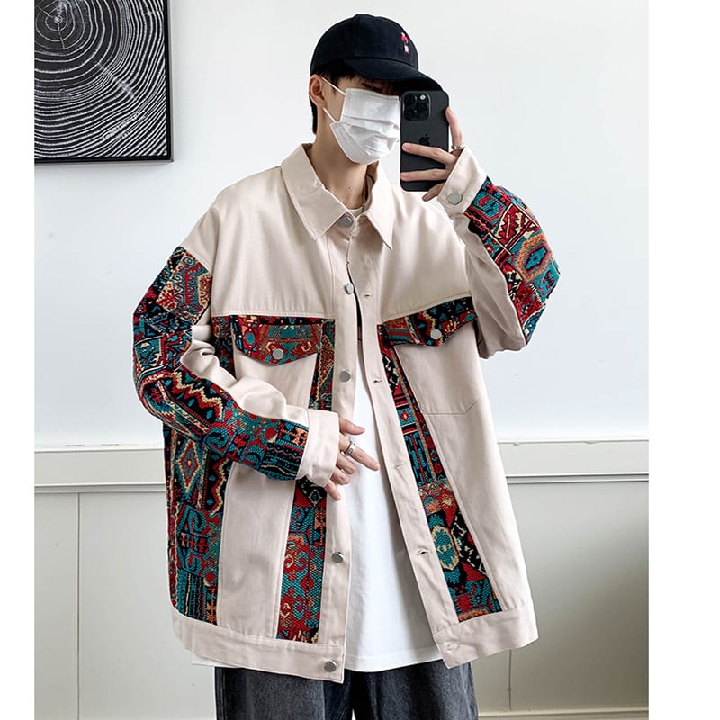 [Satoru Series]★Jacket★ 3color Tops Ethnic Unisex Men's Large Size Spring/Autumn Clothes Switchable