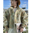 Load image into Gallery viewer, [Hisho Series] ★Floral pattern jacket★ 2color oil painting style outerwear unisex men's green blue short length
