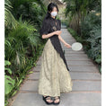 Load image into Gallery viewer, [MEIYI Series] ★China style dress★ Large size dress, fake layered, short sleeves, slimming, black, black
