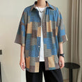 Load image into Gallery viewer, [TIAOTA Series]★Shirt★ Tops Unisex Men's Summer Clothes Easy to Match Plaid Summer Clothes Hawaii Aloha Shirt
