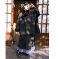 Load image into Gallery viewer, [Ancient Monster House -- Smoke Tank Series] ★China style coat★ Thick and warm winter clothing cloak loose black black
