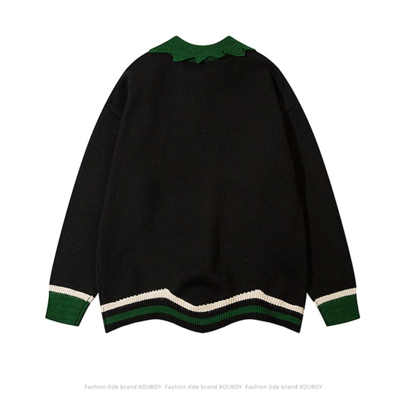 [51XIHA Series]★Sweater★ 2color Tops Christmas New Year Unisex Men's Red Green Black Alphabet