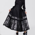 Load image into Gallery viewer, [BAIRIMENG Series]★China style skirt★Maki skirt bottoms Improves temperament Black Black Easy to match
