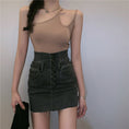 Load image into Gallery viewer, [XJXJ Series] ★Mini Skirt★ Denim Skirt Bottoms 2color Blue or Black Sexy High Waist SML
