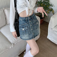 Load image into Gallery viewer, [CHUNUO Series] ★Denim Skirt★ 2color Bottoms Fashion Mini Length Skirt Sexy Cute
