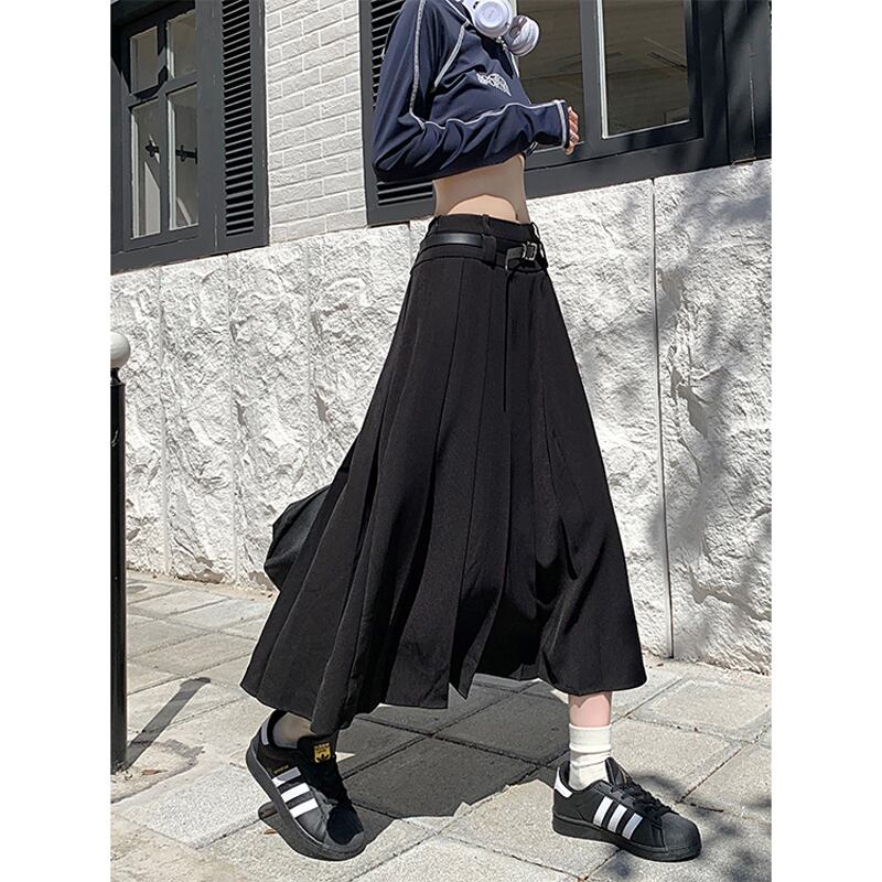 [Shoujo Kaira Series]★Skirt★ 3color Bottoms Pleated Skirt Black Gray Black Gray Slimming Easy to Match SML