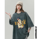 [YOUHAN Series]★T-shirt★ 4color Tops Unisex Men's Short Sleeve Tops Retro Loose Rabbit Rabbit