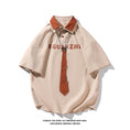 Load image into Gallery viewer, [BIGEMAN Series] ★Shirt with tie★ Tops Short sleeve shirt 3 colors Unisex Men's Large size
