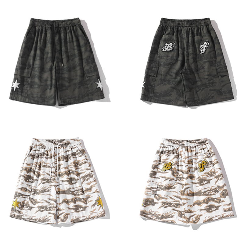 [BIGEMAN Series] ★Shorts★ 2color bottoms, short length pants, unisex, men's, camouflage pattern, large size, fashion