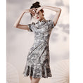 Load image into Gallery viewer, [YUEQIAO Series]★Cheongsam dress★Short length Chinese style dress Mermaid line Improves temperament
