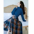 Load image into Gallery viewer, [reasure Island Series]★Setup★ 2-piece set knit tops plaid skirt retro
