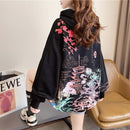 [YIDIEQIAN series]★China style hoodie★ Tops 2color black white print casual