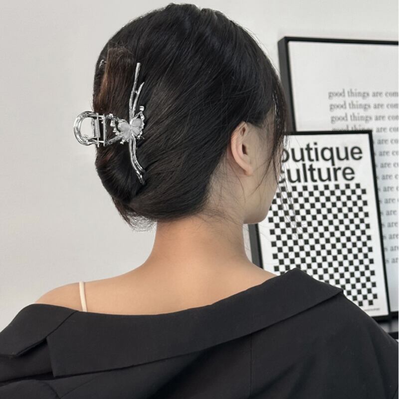 [KANSAI Series] ★Hair Ornament★ Hair Clip Ladies Accessory Accessory Silver Trendy Large Bun Hair