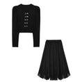 Load image into Gallery viewer, [ZUOXIAOJIE series]★Setup, single item order★ Tops or skirts, slimming, cheap, cute, black, black
