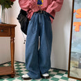 Load image into Gallery viewer, [C2 Studios Series]★Denim Pants★ 2color Pants Bottoms Casual Blue Black Retro
