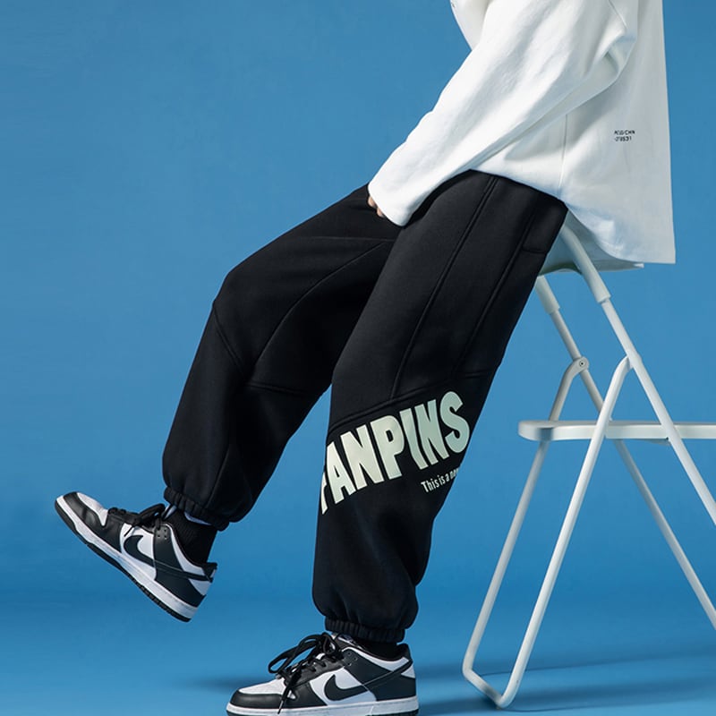 [BIGEMAN Series] ★Casual Pants★ 2color Quarter-length Bottoms Pants Unisex Men's Large Size Sports Style Alphabet Simple