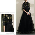 Load image into Gallery viewer, Party Dress, Long Dress, Slimming, Coming of Age Ceremony, Original, Large Size, Black, Black
