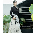 Load image into Gallery viewer, [Ink Year Flower Series] ★Chinese style setup★ 2-piece set Ink pattern, slimming, Chinese clothes, date, SML, commuting, photography
