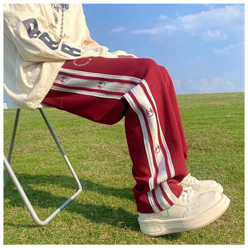 [NANSHI Series]★Casual Pants★ 3color Bottoms Trousers Unisex Men's Sports Style Stylish Vertical Stripes