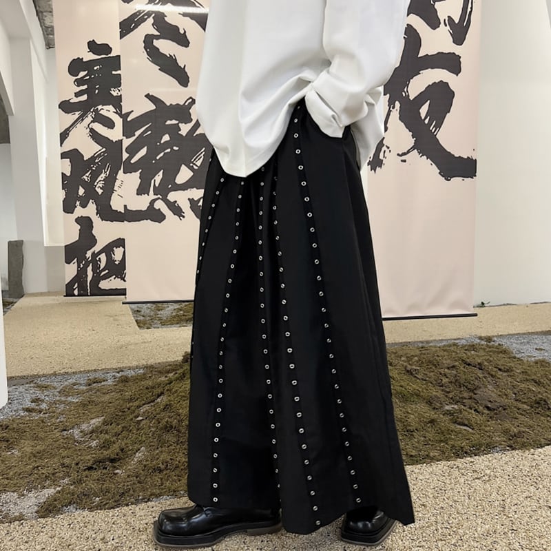 [Illustrated series]★China style trousers★ Gaucho pants, culotte skirt, unisex, men's, cool, stylish