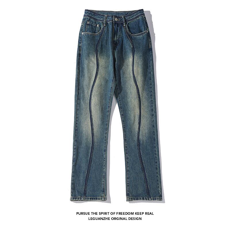 [BIGEMAN series] ★Denim pants★ Bottoms pants men's large size gradation blue blue