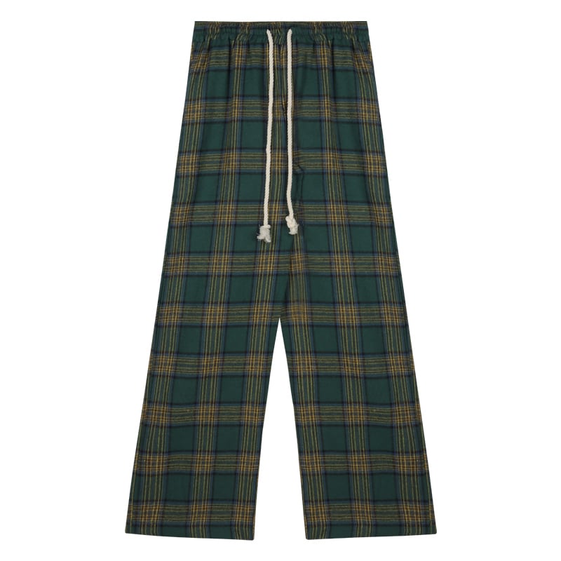 [MEIMEI Series]★Pants★ 2color Casual Pants Bottoms Plaid Pattern Green Red Green Red