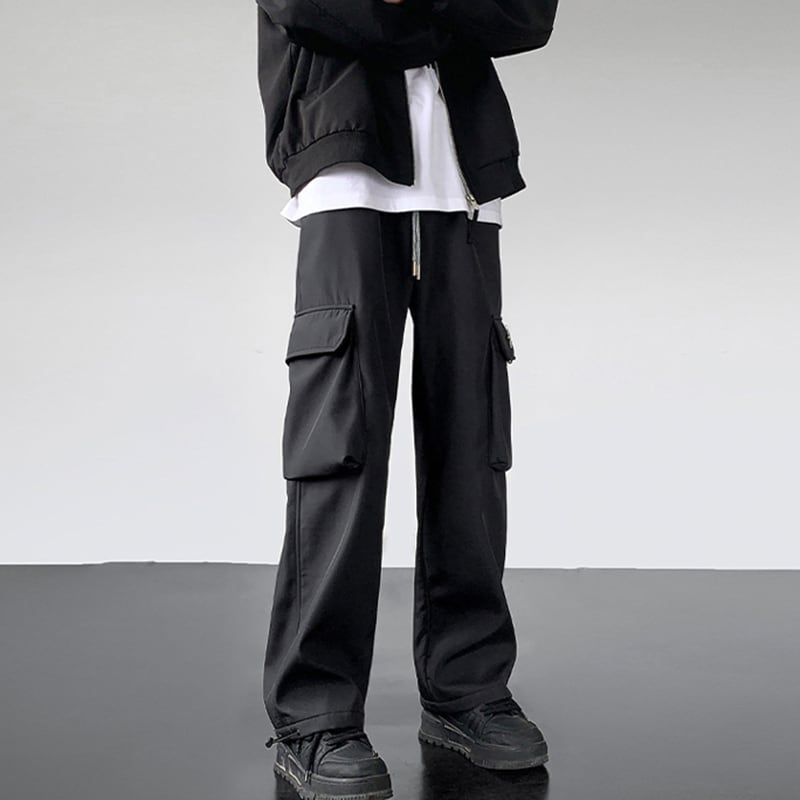 [V37 Series]★Casual pants★ 2color brushed lining pants bottoms unisex men's black coffee color