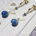 Load image into Gallery viewer, [Minami Xiaoji---Namicho Series] ★China style earring★ Pair of earrings or earrings, ladies, cute, blue
