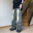 Load image into Gallery viewer, [CHAOMEICHEN Series] ★Denim Pants★ Distressed Bottoms Trousers Men's Large Size Blue
