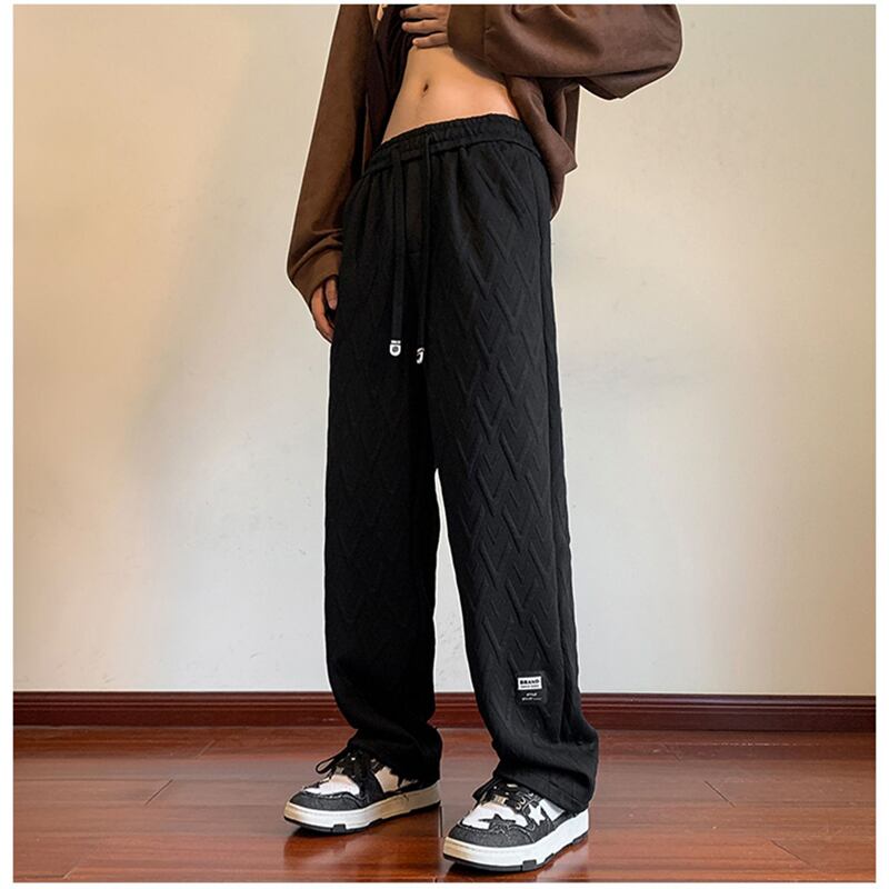 [BIGEMAN Series] ★Casual Pants★ 2color Bottoms Trousers Unisex Men's Easy to match Black Beige Large size