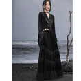 Load image into Gallery viewer, [Da Qinglong Shu Series] ★China style tops★ T-shirt V-neck velvet irregular easy to match
