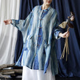 Load image into Gallery viewer, [LIANSHANG Series] ★Chinese style tops★ Shirt, long shirt, blue, loose, slimming, Chinese clothes
