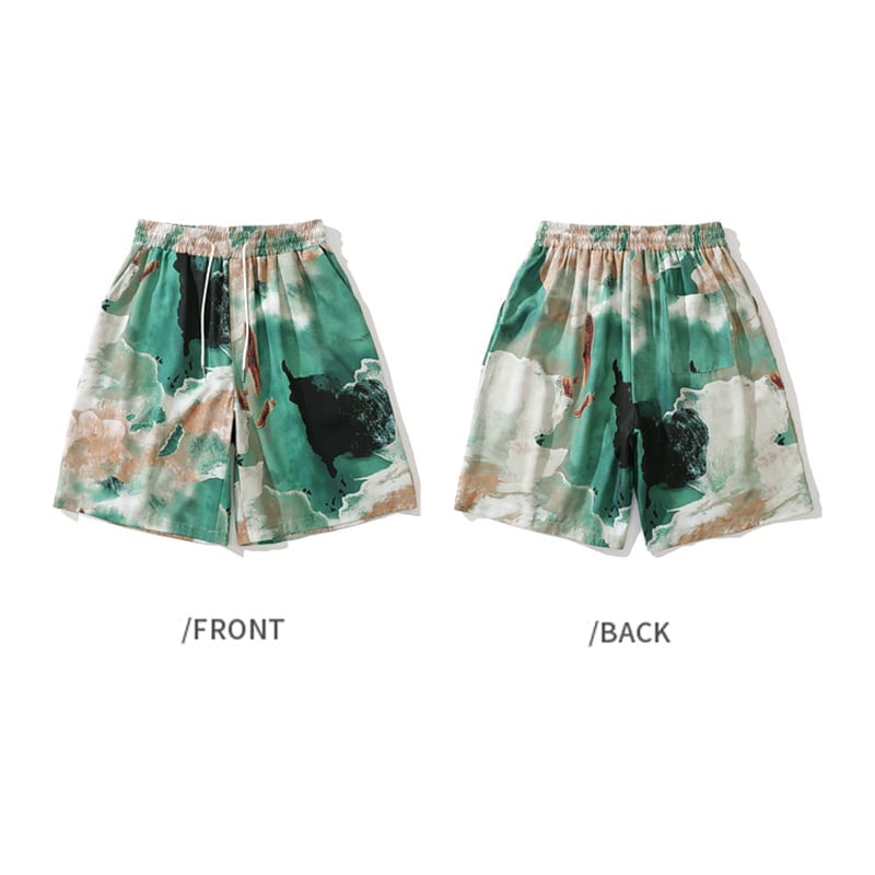 [Satoru Series]★China style shorts★Shorts for men and women Unique Summer Tie Dye Women's Casual Men's Street Fashion Large Size