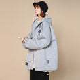 Load image into Gallery viewer, [SENSU Series]★Jacket★ 3color outerwear unisex men's hooded black white gray
