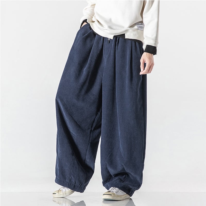 [Small Trouble Series]★China Style Pants★ 5color Bottoms Unisex Men's Large Size Blue Green Black Gray