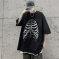 Gallery viewerに画像を読み込む, 【KCSJシリーズ】★半袖Tシャツ★ レトロ風 5color トップス Tシャツ 男女兼用 メンズ 大きいサイズ 髑髏 ドクロ
