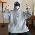 Load image into Gallery viewer, [Emeisa Series] ★Sweater★ 3color Knit Tops Unisex Men's Hooded Vertical Striped Casual
