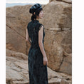 Load image into Gallery viewer, [Da Qinglong Shu Series] ★China-style dress★ Improved cheongsam dress lace-up slit
