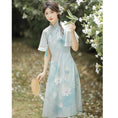 Load image into Gallery viewer, [Kaede bamboo --- Aoni series] ★Chinese style dress★ Hanfu dress, Chinese clothes, cute print, improves temperament
