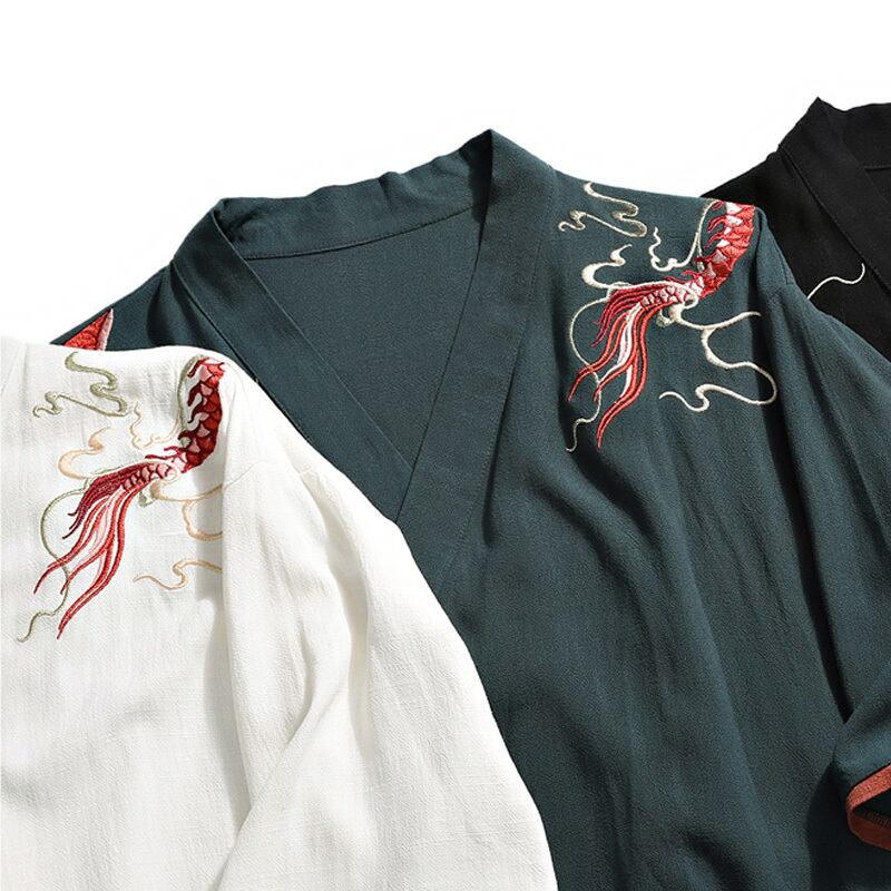 [Small Trouble Series]★China Style Shirt★ Embroidery Dragon Tops 3color Unisex Men's Large Size Improved Tang Suit