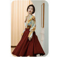 Load image into Gallery viewer, [Jinkyoku Series]★Skirt★ Bottoms Spring/Summer Women's Retro Wine Red Red SML Date Wedding Commuting
