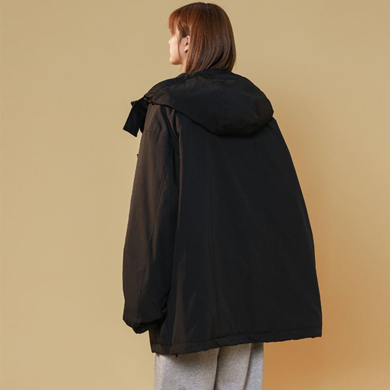 [Morimoto Series] ★Winter Coat★ 2color Thick Warm Unisex Men's Cold Protection Simple Casual Dark Gray Black