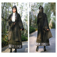 Load image into Gallery viewer, [Ancient Monster House---Four Wise Songs Series] ★Chinese style happi coat★ Chinese elements, Chinese clothing, long length, loose, black, black, original
