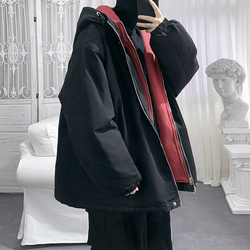 [Leonbinno Series] ★Winter Coat★ 3color Thick Warm Unisex Men's Cold Protection Faux Layered Fashion