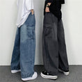 Load image into Gallery viewer, [MGJM Series]★Denim Pants★ 2color Pants Bottoms Unisex Men's Casual Street Blue Black
