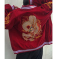 Load image into Gallery viewer, [Forever series]★China style outerwear★2color Black or red Dragon embroidered Dragon Dragon crest Stadium jacket Jacket Sukajan
