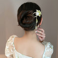 Load image into Gallery viewer, [Tae Series] ★China style hair ornament★ 1 hairpin, old-fashioned women's accessories, fringe, flower, green, white, cute
